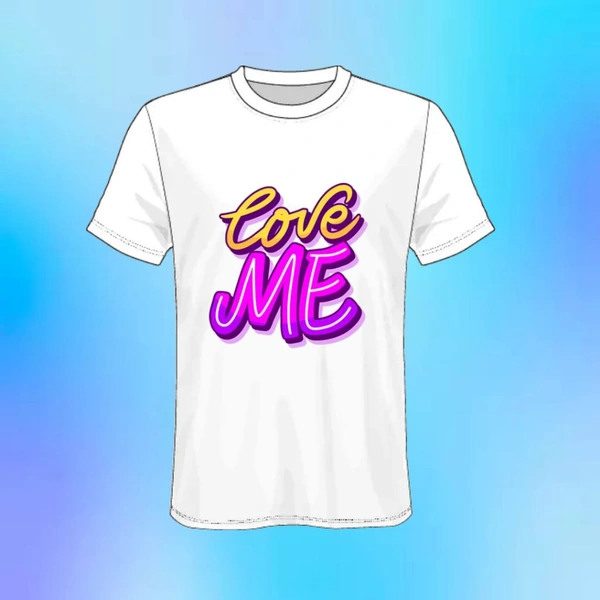 Love Me Name Branded T Shirt For Men And Women  - White, M