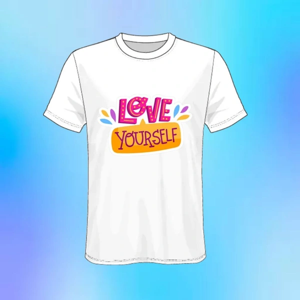 Love Ur Self Name Branded T Shirt For Men And Women  - White, XL