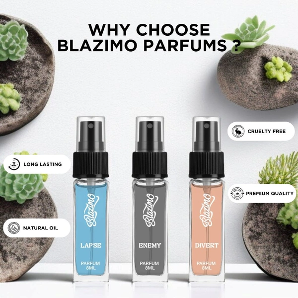 BLAZIMO PACK OF 3 LUXURY DISCOVERY SET FOR MEN AND WOMEN (3×8ML) (24ML) - 24ML