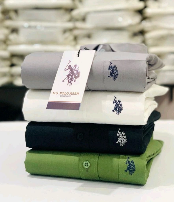 USPOLO 4 Pc Combo Cotton Regular Fit Shirt - M-38
