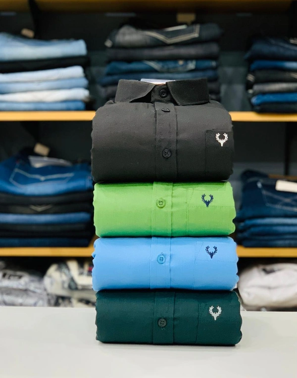 Allen Men's Plain Shirt Combo - Pack of 4 | Premium Cotton | Casual & Formal Wear - L-40