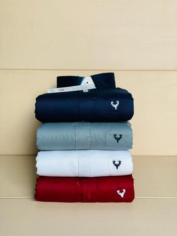 Allen Men's Plain Shirt Combo - Pack of 4 | Premium Cotton | Casual & Formal Wear - M-38