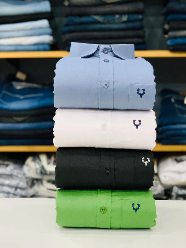 Allen Men's Plain Shirt Combo - Pack of 4 | Premium Cotton | Casual & Formal Wear - L- 40