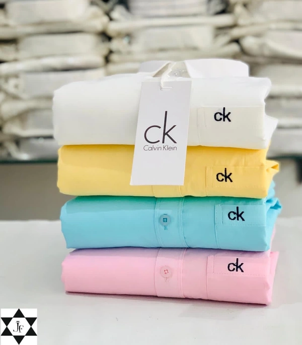 C k Men's Plain Shirt Combo - Pack of 4 | Premium Cotton | Casual & Formal Wear - XL-42