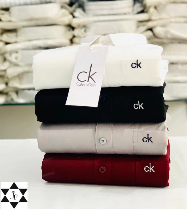 C k Men's Plain Shirt Combo - Pack of 4 | Premium Cotton | Casual & Formal Wear - XL-42