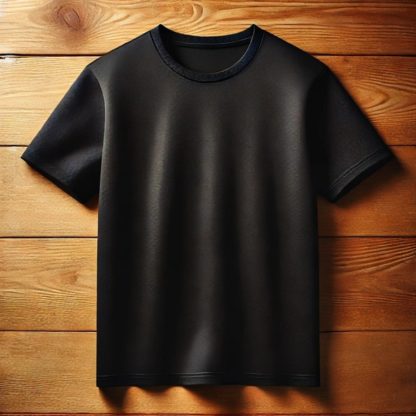 Lightweight Dry-Fit Round Neck Tshirt - M-38, Black