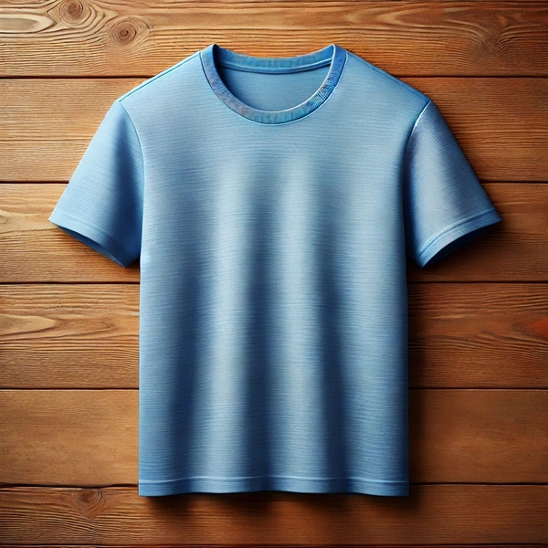 Lightweight Dry-Fit Round Neck Tshirt - L-40, Sky Blue