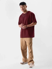ZAA RA Oversized Plain T-Shirt | 240 GSM | Premium Cotton | High-Quality - L-42