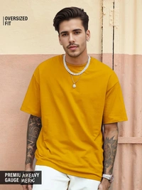 ZAA RA Oversized Plain T-Shirt | 240 GSM | Premium Cotton | High-Quality - M-40