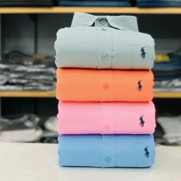 R_L Polo Men's Plain Shirt Combo - Pack of 4 | Premium Cotton | Casual & Formal Wear - XXL-44