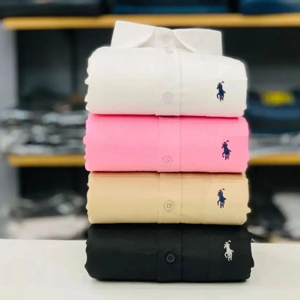 R_L Polo Men's Plain Shirt Combo - Pack of 4 | Premium Cotton | Casual & Formal Wear - XXL-44