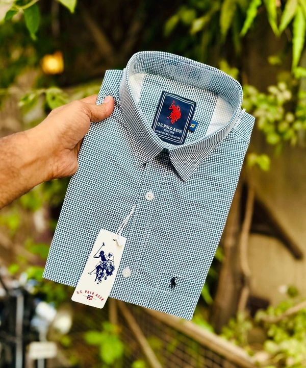 RL POLO Shirt Regular fit Checkd Formal Shirt - XL-42