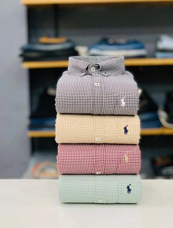RL POLO Shirt Regular fit Checkd Formal Shirt (Pack Of 4) - XXL-44