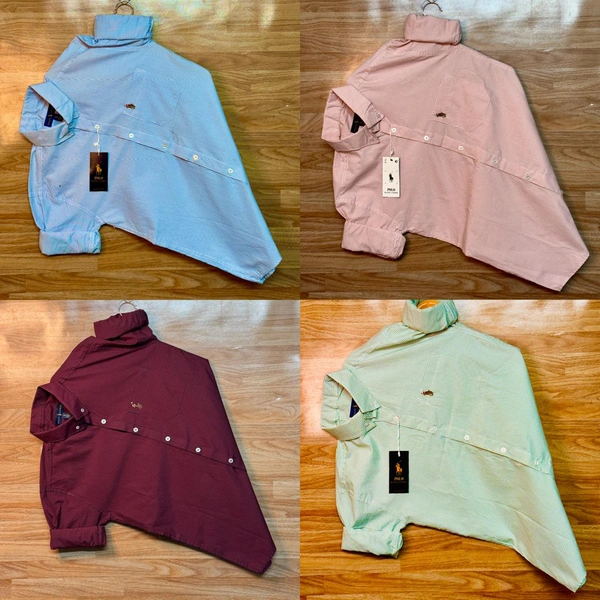 RL POLO Shirt Regular fit Checkd Formal Shirt (Pack Of 4) - M-38