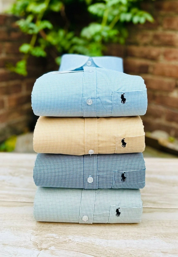 RL POLO Shirt Regular fit Checkd Formal Shirt (Pack Of 4) - XL-42