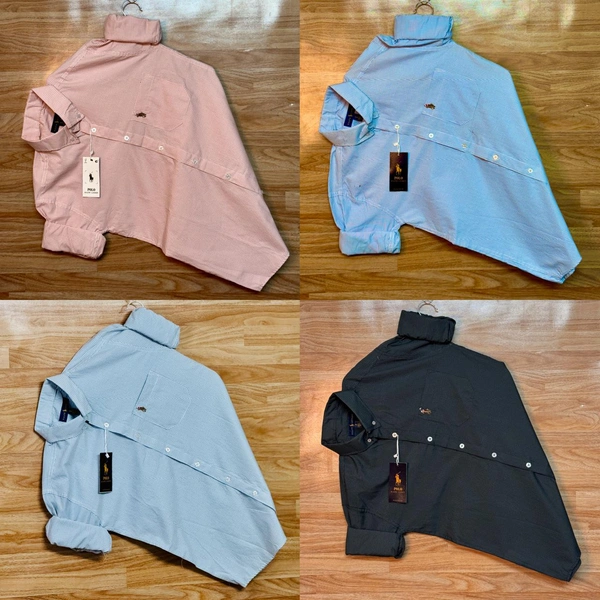 RL POLO Shirt Regular fit Checkd Formal Shirt (Pack Of 4) - M-38