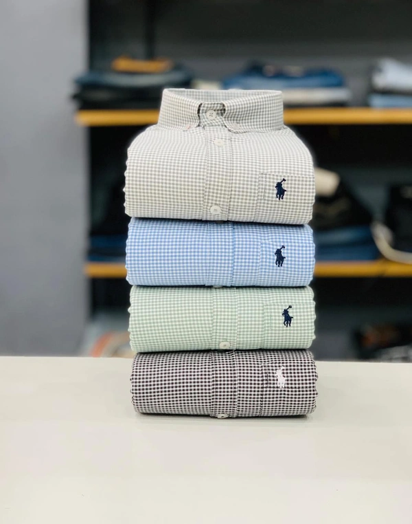 RL POLO Shirt Regular fit Checkd Formal Shirt (Pack Of 4) - XL-42