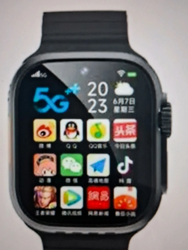 T800 black edition with latest features big display analog - Black, Free Size