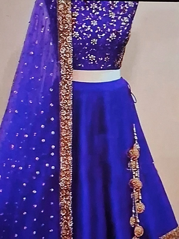 Pink Taffeta Silk Lehenga Cholis For Women - Pink Flamingo