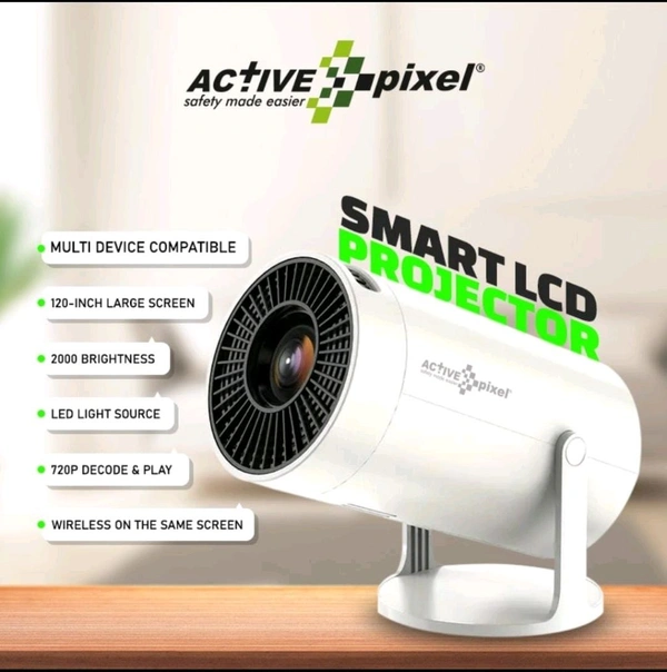 Active Pixel Smart LCD Projector 120 Inch Large Screen
