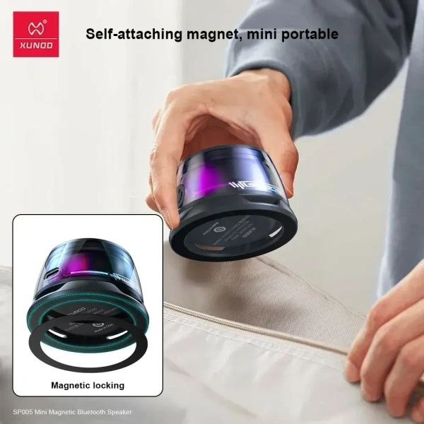 XUNDD Magsafe/Magnetic Bluetooth Mini Speaker with LED Light