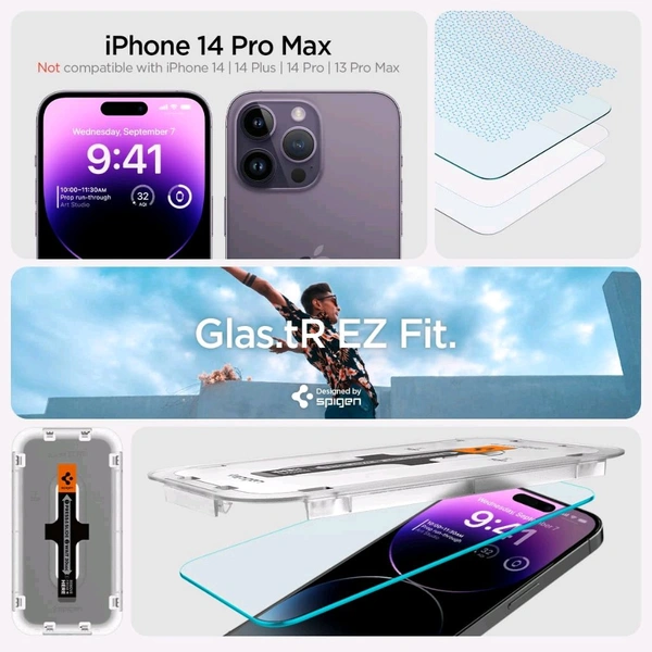 Spigen Ez Fit Tempered Glass Screen Protector Guard (Pack Of 2) - 13 PRO MAX