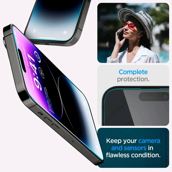 Spigen Ez Fit Tempered Glass Screen Protector Guard (Pack Of 2) - 14 PLUS