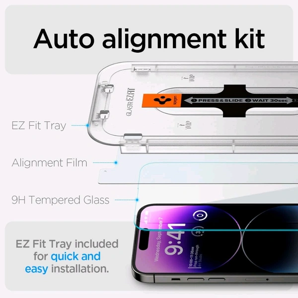 Spigen Ez Fit Tempered Glass Screen Protector Guard (Pack Of 2) - 15 PRO