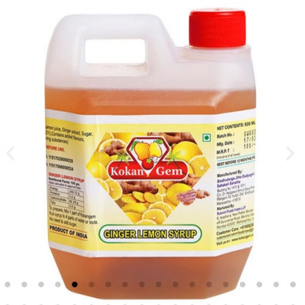 Ginger Lemon Syrup 500ml