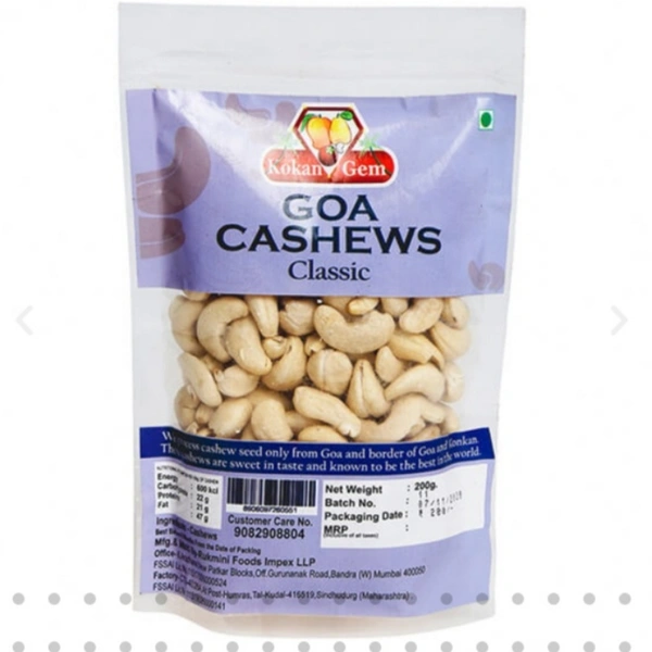 Goa Cashews
Classic 500gm