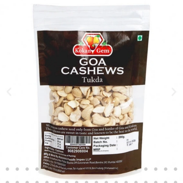 Goa Cashews
Tukada 500gm