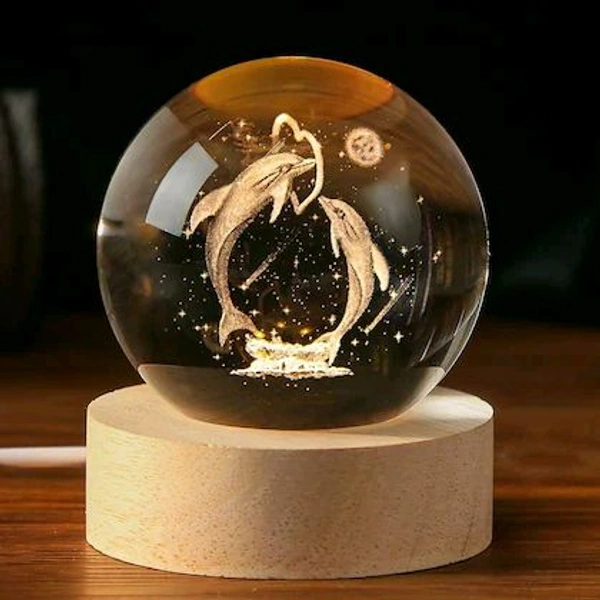 Radiance  "Crystal Dolphin LED Light Globe – Enchanted Ocean Glow"