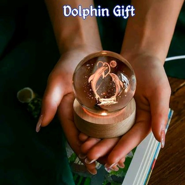 Radiance  "Crystal Dolphin LED Light Globe – Enchanted Ocean Glow"