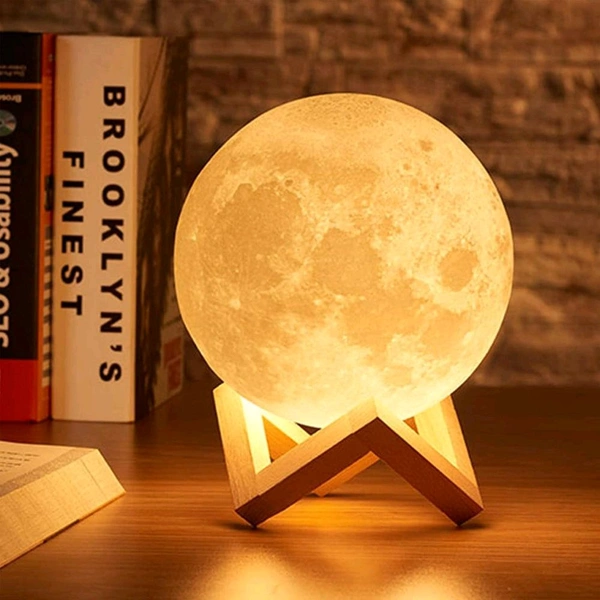 3D Moon Lamp with Touch Control