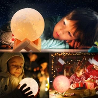 3D Moon Lamp with Touch Control