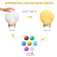 3D Moon Lamp with Touch Control