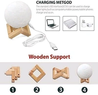 3D Moon Lamp with Touch Control