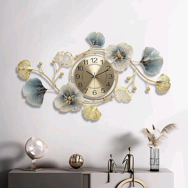 Radiance  Elegant Floral Metal Wall Clock