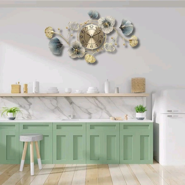 Radiance  Elegant Floral Metal Wall Clock