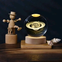 Radiance  3D Crystal Saturn Lamp with LED Base