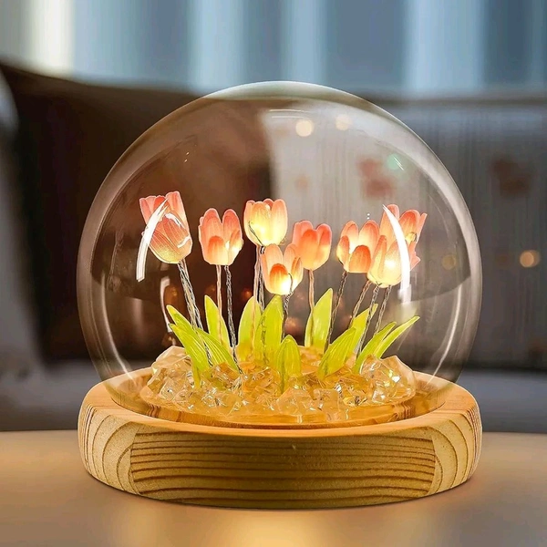 Radiance  Enchanted Tulip LED Glass Dome Lamp