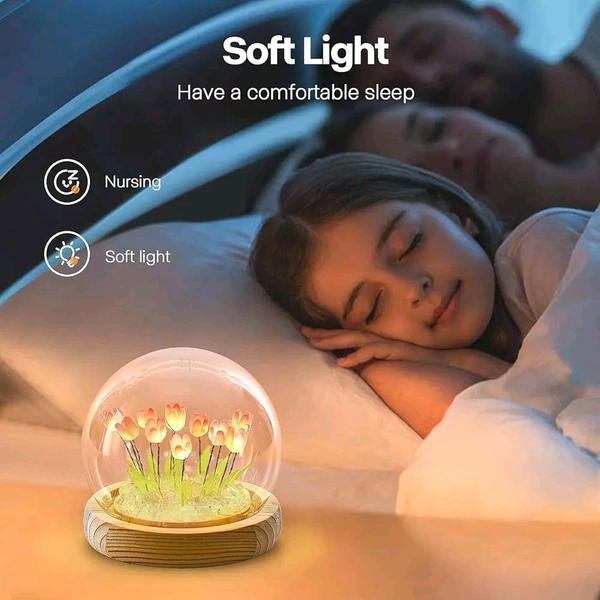Radiance  Enchanted Tulip LED Glass Dome Lamp