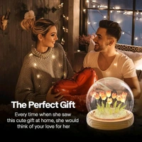 Radiance  Enchanted Tulip LED Glass Dome Lamp