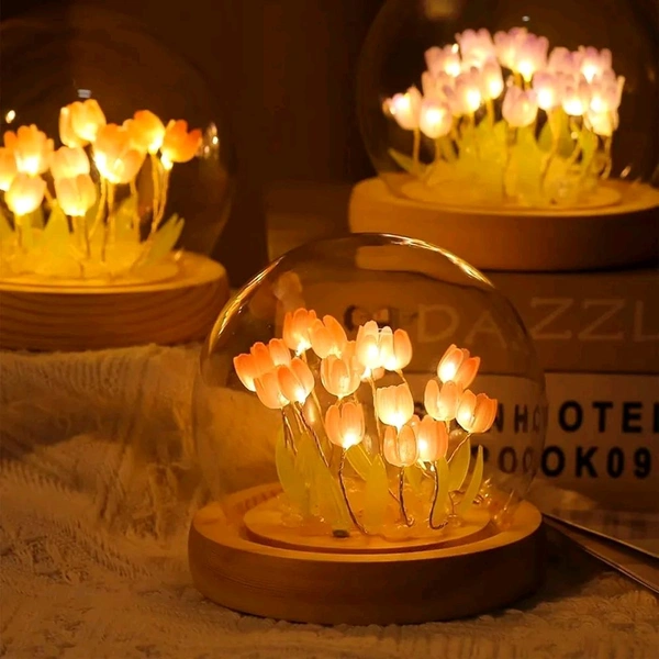 Radiance  Enchanted Tulip LED Glass Dome Lamp