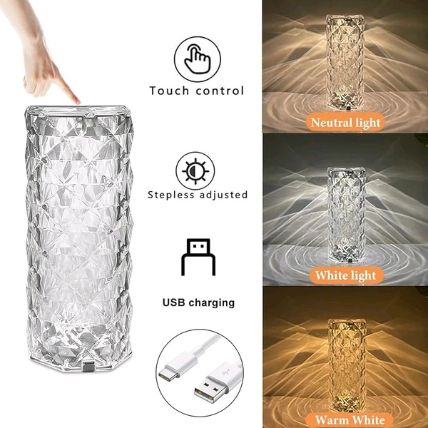 Radiance Crystal Diamond LED Table Lamp