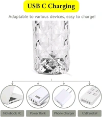Radiance Crystal Diamond LED Table Lamp