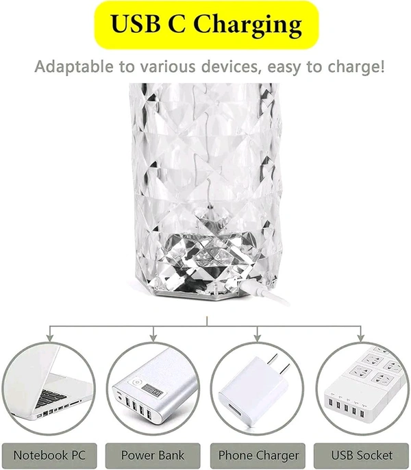 Radiance Crystal Diamond LED Table Lamp