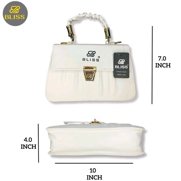 Elegant White Handbag – BLISS Premium Quality