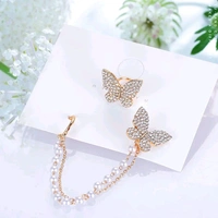Radiance  Elegant Butterfly Pearl Ear Cuff Set