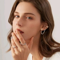 Radiance  Elegant Butterfly Pearl Ear Cuff Set